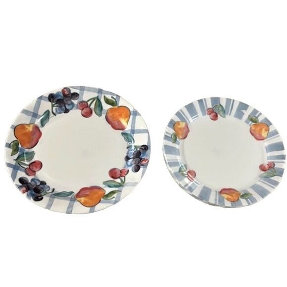 Corelle Fruit Too Plates Dinner Plates Luncheon Plates Set of 6 - Picture 6 of 8